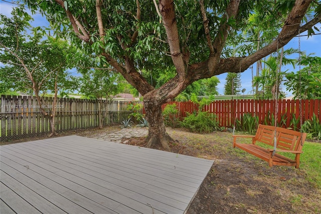 view of wooden deck