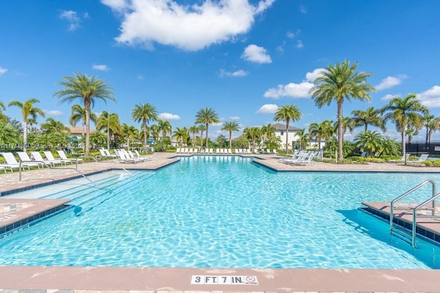 view of pool with a patio