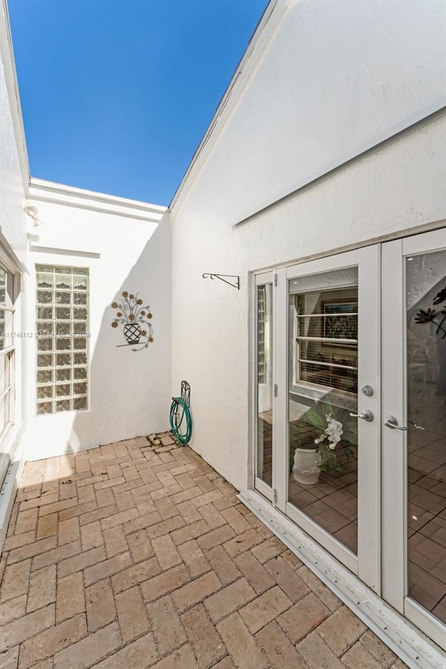 view of patio / terrace featuring french doors