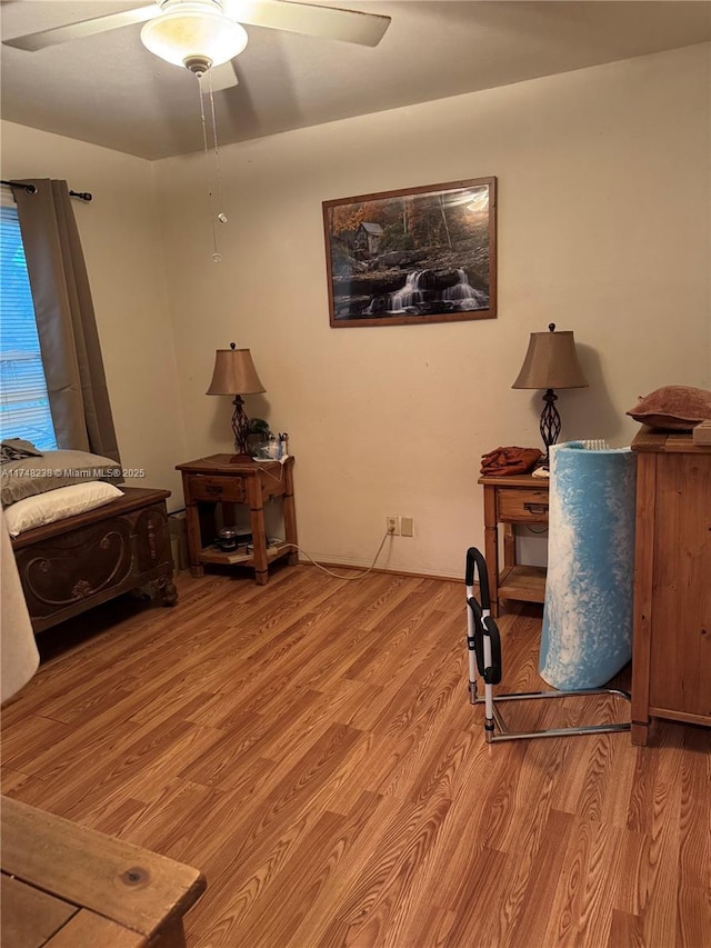 170 NW 3rd St, Homestead, FL 33030 - unfurnished bedroom featuring light hardwood / wood-style floors and ceiling fan