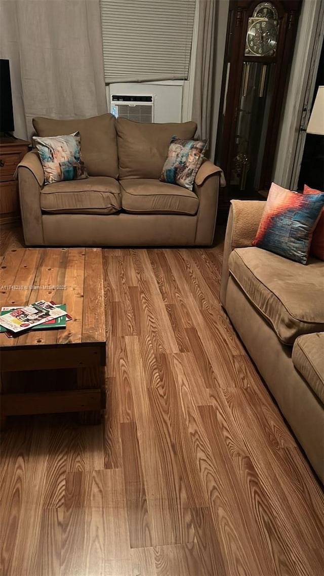 170 NW 3rd St, Homestead, FL 33030 - living room featuring light hardwood / wood-style floors and cooling unit