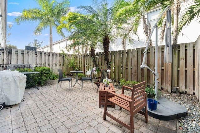view of patio / terrace with area for grilling