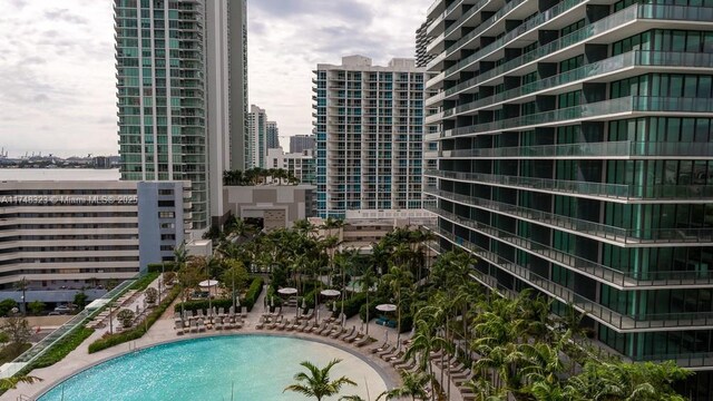 650 NE 32nd St Unit 2105, Miami, FL 33137 - view of pool featuring a city view