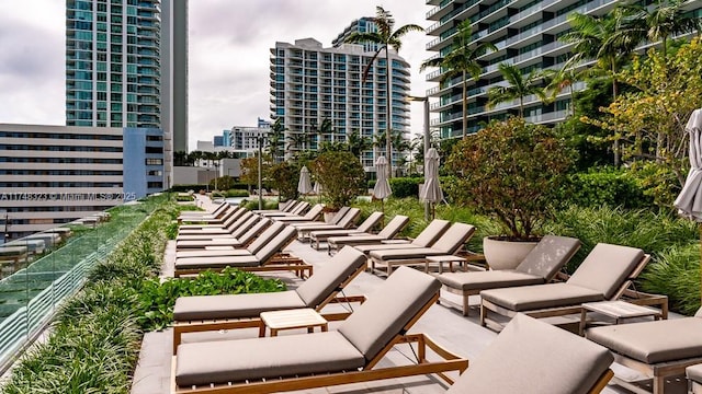 650 NE 32nd St Unit 2105, Miami, FL 33137 - view of patio featuring a view of city
