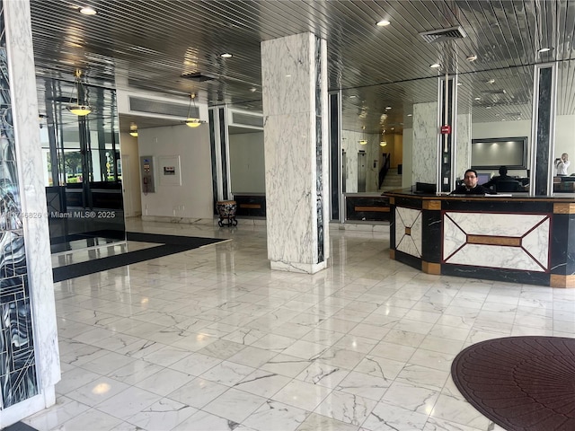 view of reception area