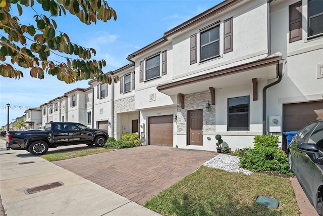 view of property with a garage