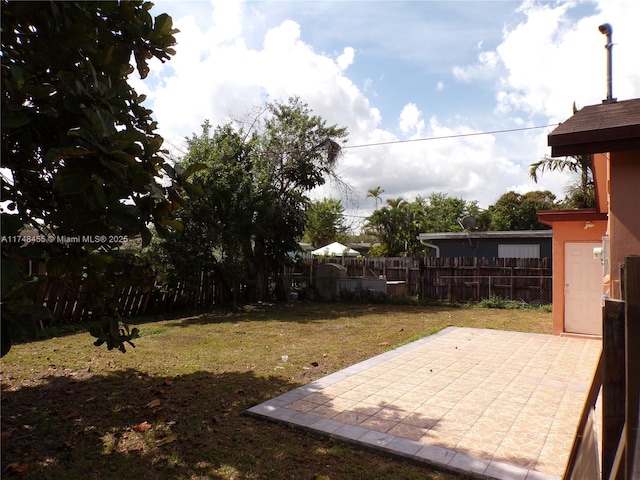 view of yard with a patio