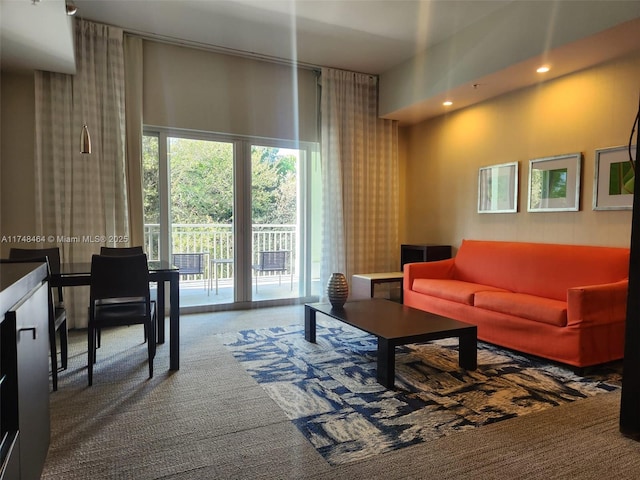 view of carpeted living room