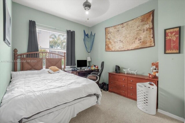 2813 Augusta Ln, Homestead, FL 33035 - bedroom with carpet and ceiling fan