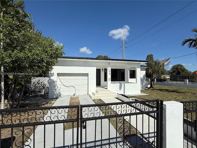 view of front facade with a garage