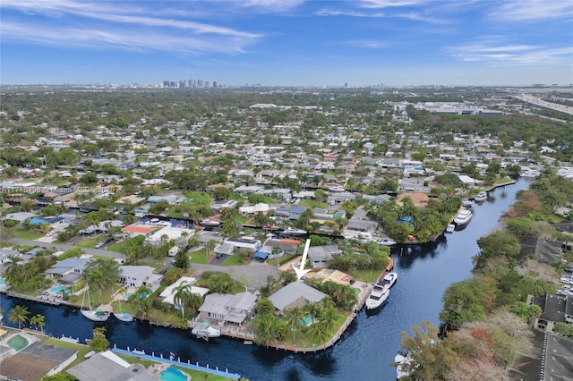 2637 Sugarloaf Ln, Fort Lauderdale, FL 33312 - aerial view with a water view and a residential view