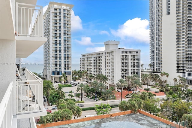 view of property with a water view