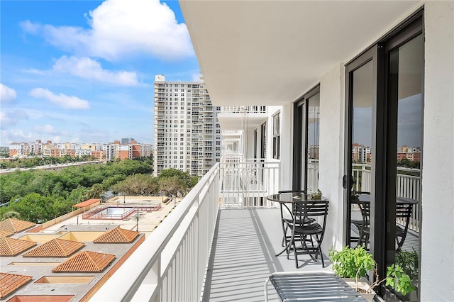 view of balcony