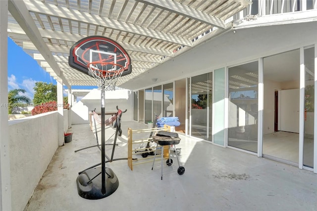 view of patio / terrace with a pergola