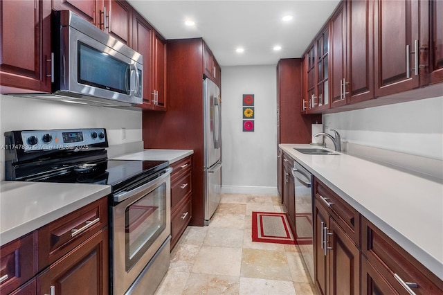 kitchen featuring sink and appliances with stainless steel finishes