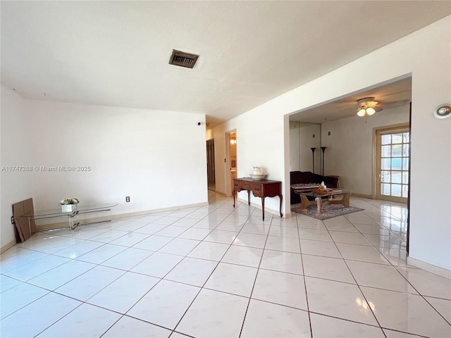 view of tiled empty room