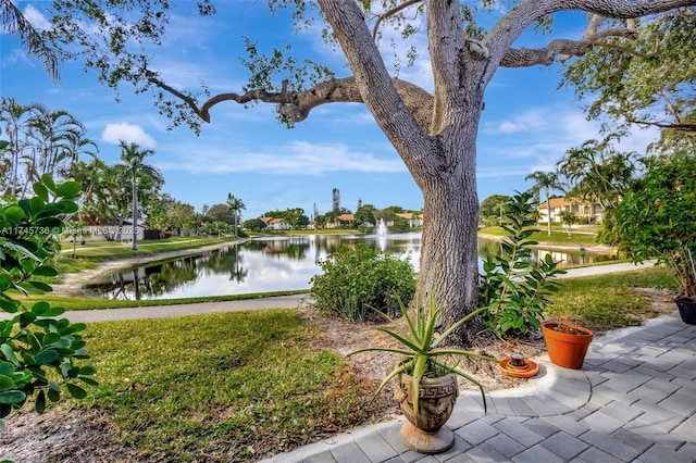 view of water feature