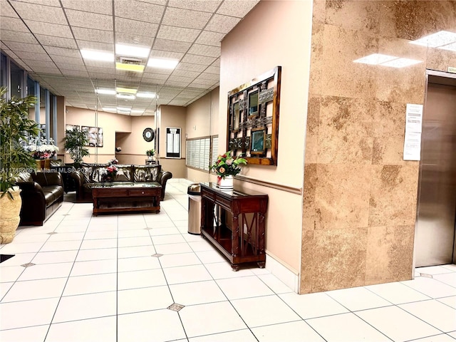 community lobby with visible vents