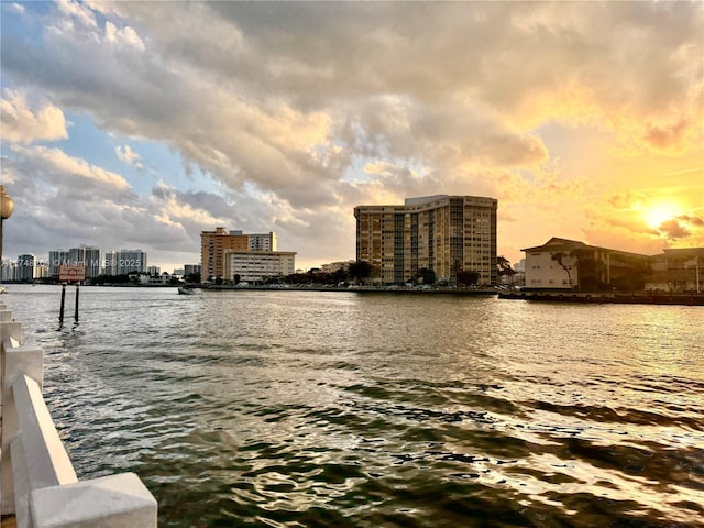 water view featuring a view of city
