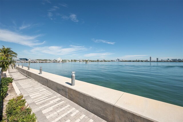 7501 E Treasure Dr Unit 4H, North Bay Village, FL 33141 - water view with a dock