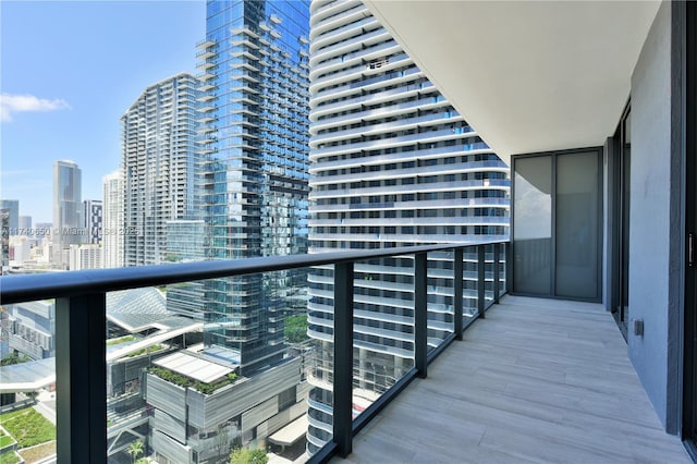 balcony with a city view