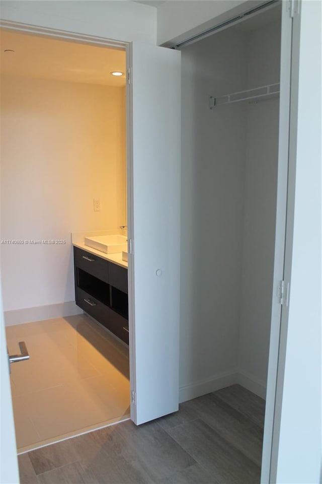 closet with a sink