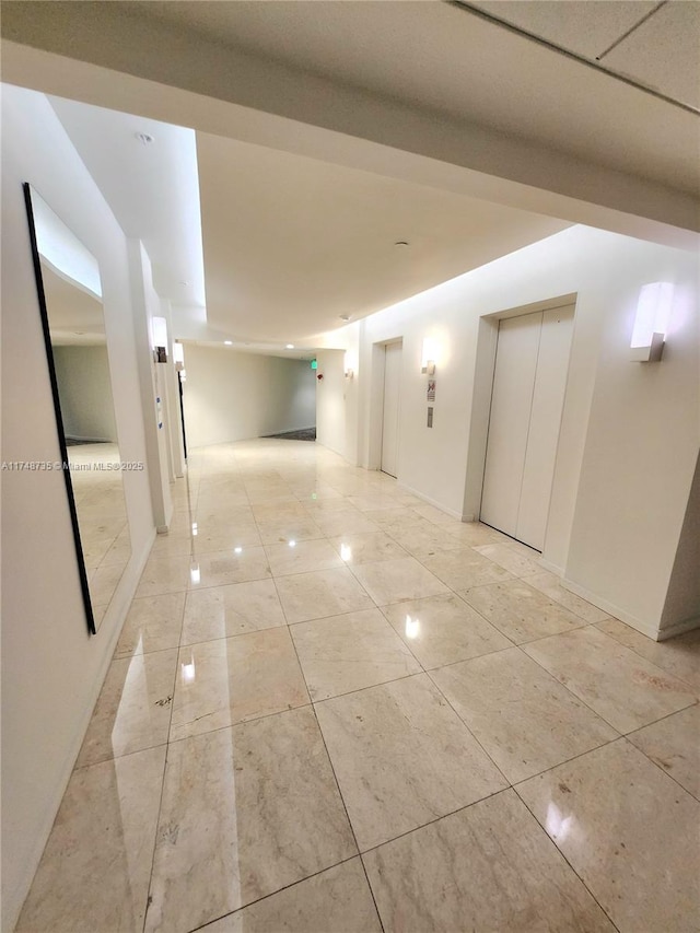 hallway with elevator