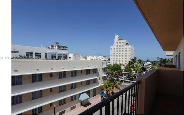 balcony featuring a view of city