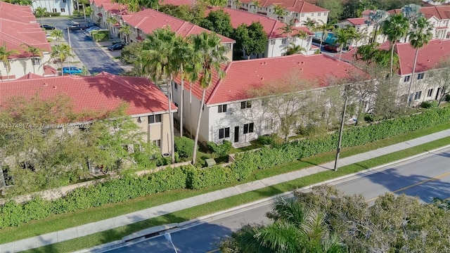 aerial view with a residential view