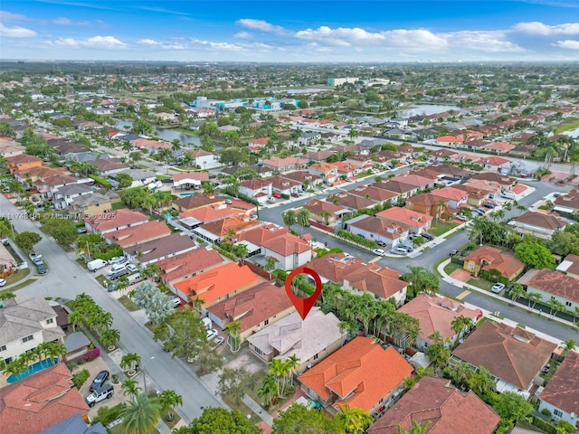 drone / aerial view featuring a residential view