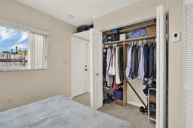 bedroom with a closet