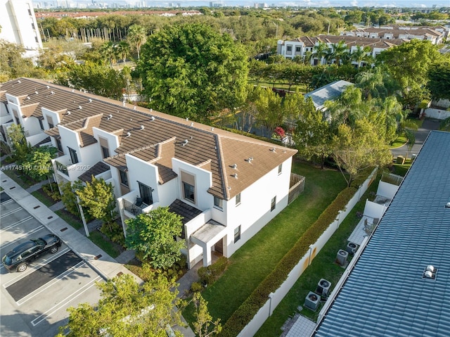 drone / aerial view with a residential view