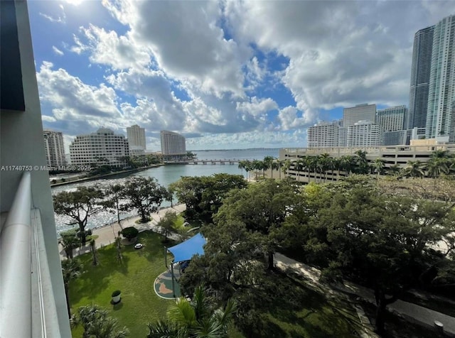 water view with a city view