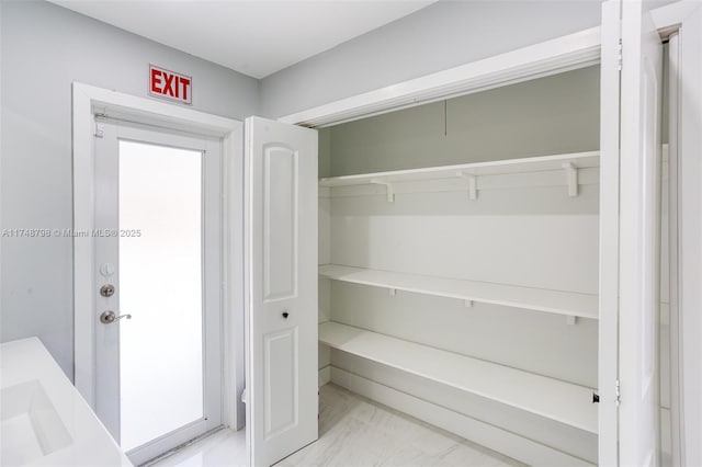 closet with a sink