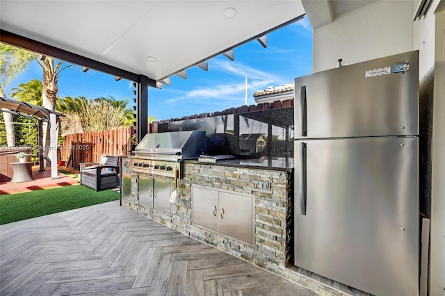 8851 SW 208th Ter, Cutler Bay, FL 33189 - view of patio featuring fence, a grill, and area for grilling