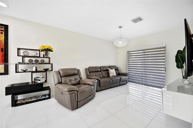8851 SW 208th Ter, Cutler Bay, FL 33189 - living area featuring visible vents and light tile patterned floors