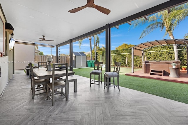8851 SW 208th Ter, Cutler Bay, FL 33189 - sunroom / solarium with a ceiling fan