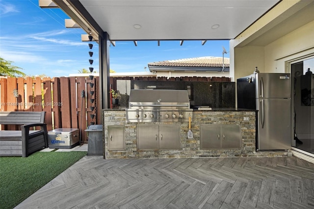 8851 SW 208th Ter, Cutler Bay, FL 33189 - view of patio featuring exterior kitchen and area for grilling