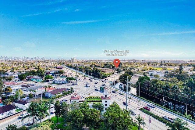 drone / aerial view featuring a view of city