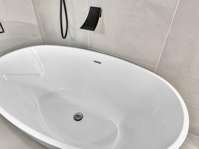 room details with a freestanding bath