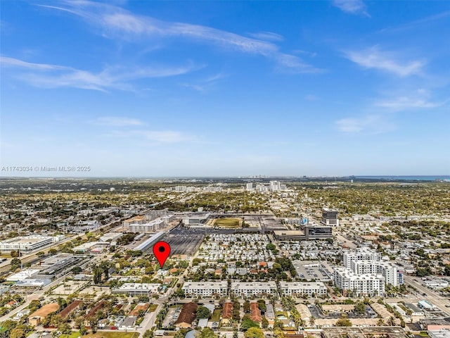 drone / aerial view featuring a view of city