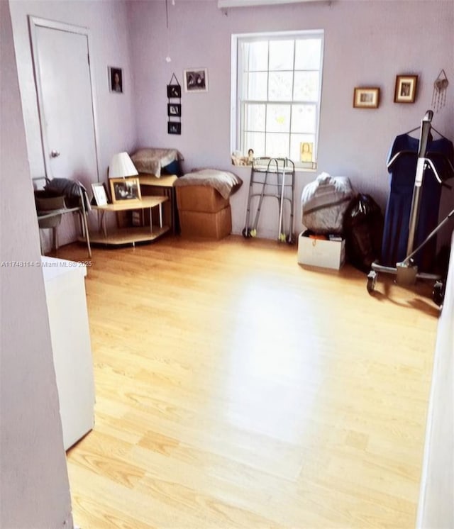 game room featuring wood finished floors