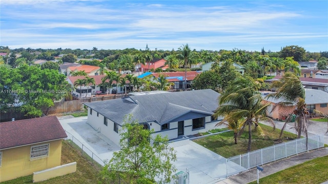 bird's eye view featuring a residential view