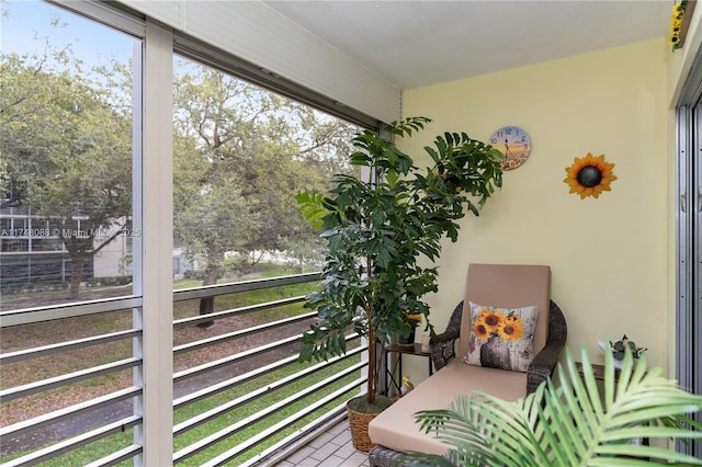 view of sunroom