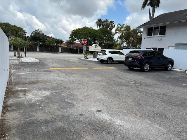 view of uncovered parking lot