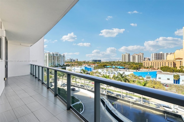 balcony featuring a city view