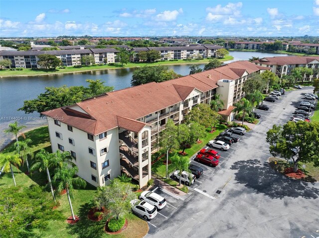 801 Sw 141 101O, Pembroke Pines, FL 33027 - birds eye view of property with a water view