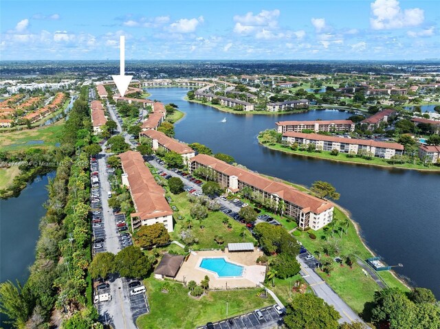 801 Sw 141 101O, Pembroke Pines, FL 33027 - bird's eye view with a water view