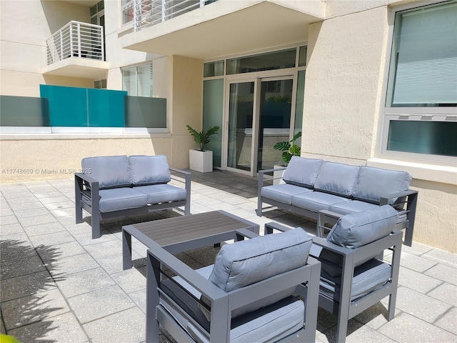 view of patio / terrace featuring an outdoor living space