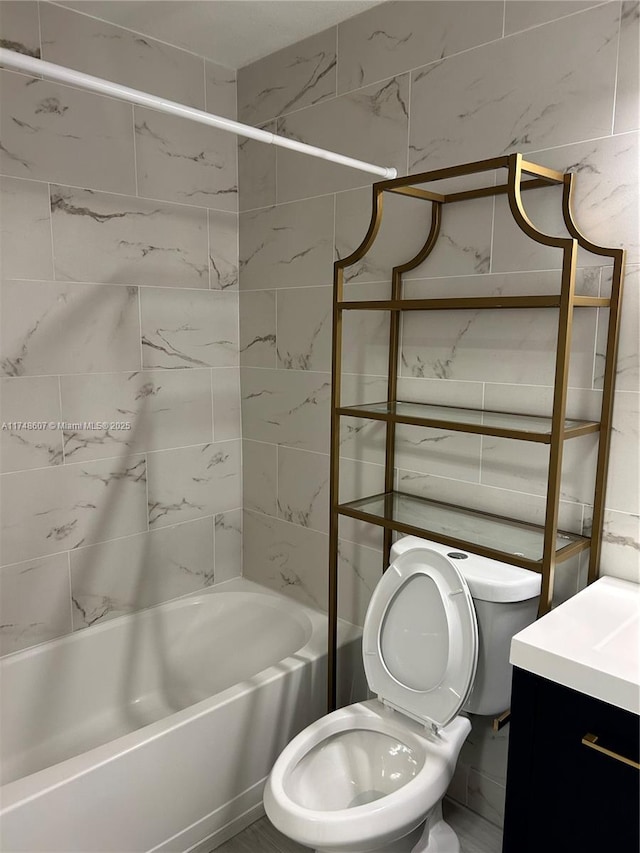 22511 SW 88th Pl, Cutler Bay, FL 33190 - full bathroom featuring shower / washtub combination, vanity, and toilet